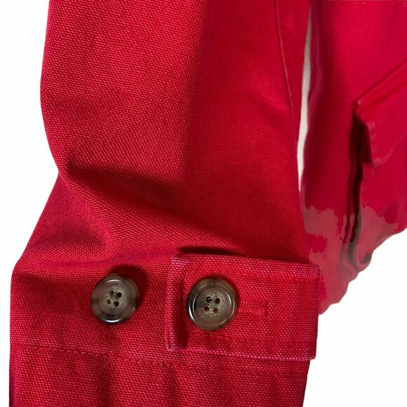 Lands End Vintage Women's Red Cotton Casual Utility Barn Jacket Size Medium - Picture 8 of 16